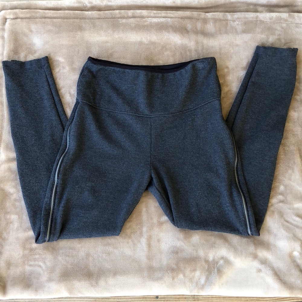 Lysse Charcoal Grey Zipper Leggings